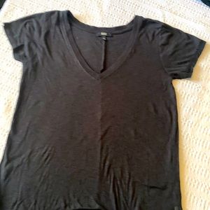 Page black V-neck T-shirt